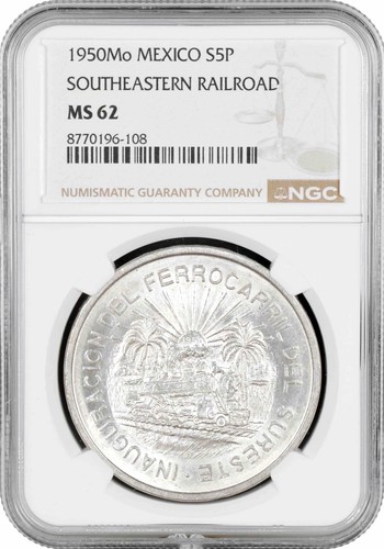 Mexiko peso 1950 ngc - mexiko,
