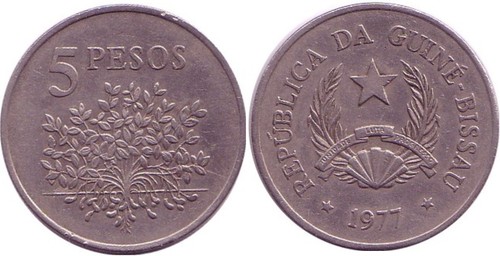 Guinea bissau pesos - pesos, 1977