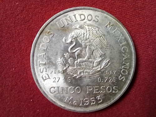 Mexiko pesos 1953 - mexiko, hidalgo