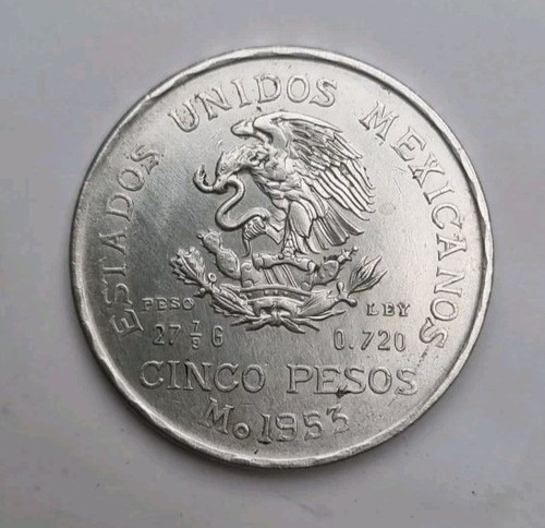 Cinco pesos 1953 - cinco,