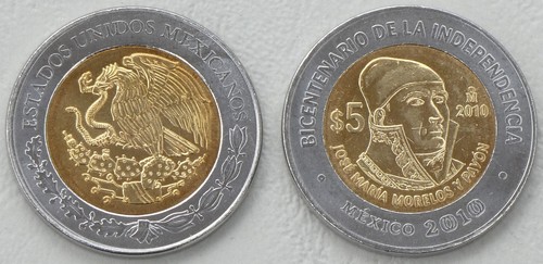 Mexiko pesos 2010 - mexiko, 5