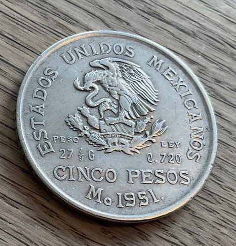 Pesos silbermünze mexico - 5,