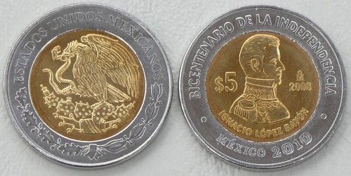 Mexiko pesos 2008 - 5,